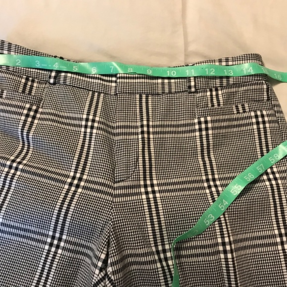 Banana Republic Sloan Pants Womans 6 Houndstooth Plaid Crop Rayon - Picture 6 of 8